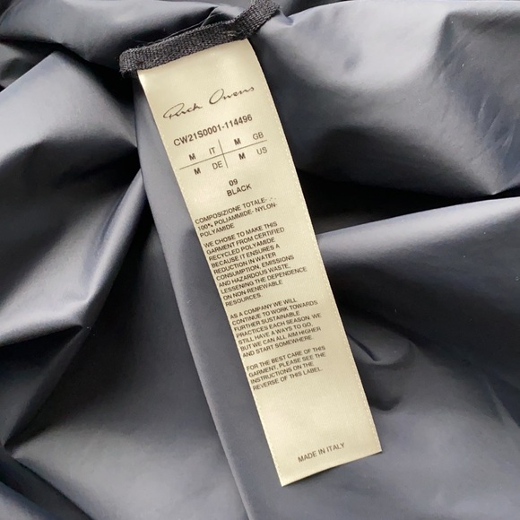 NWT RICK OWENS Black Champion Edition Worker Windbreaker Jacket - Picture 10 of 10